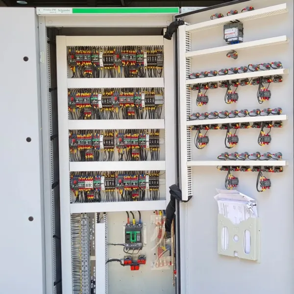 Components such as breakers, busbars, relays, and meters for panel assembly