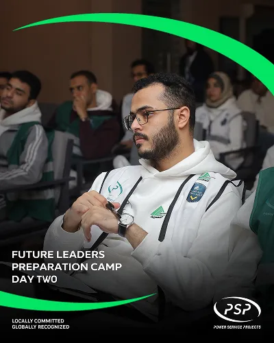 Young engineer engaged in a focused workshop during PSP Future Leaders Camp Day Two.