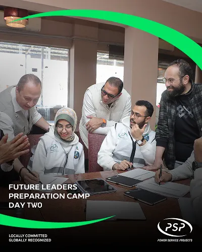 Participants collaborating with PSP mentors during hands-on engineering training workshop.